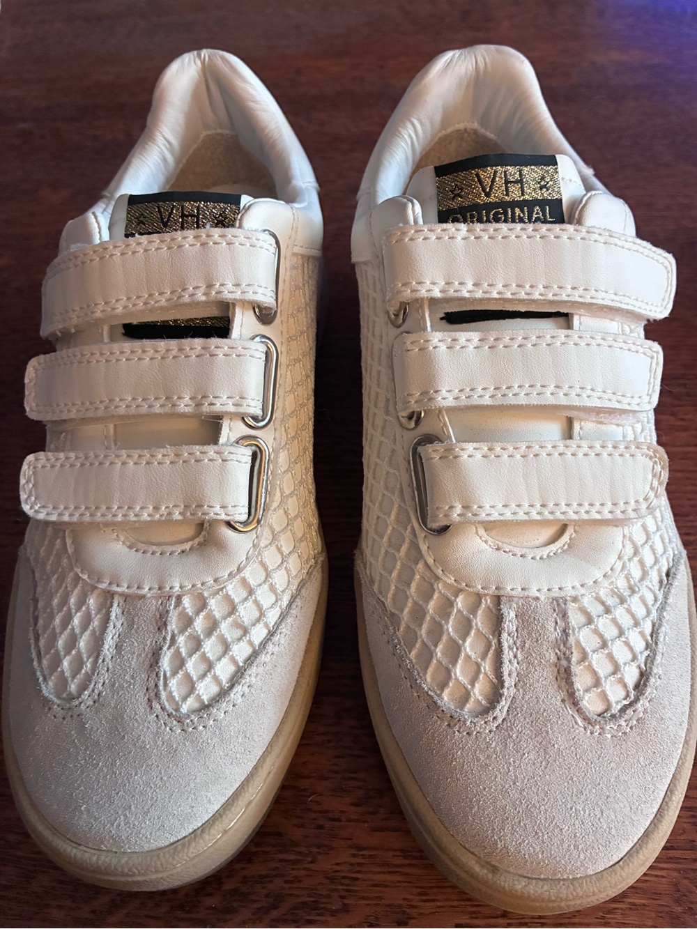 Vintage Havana Creamy White/Tan Triple-Strap Sneakers size 6